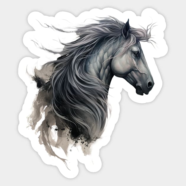 Regal Stallion Sticker by Liana Campbell